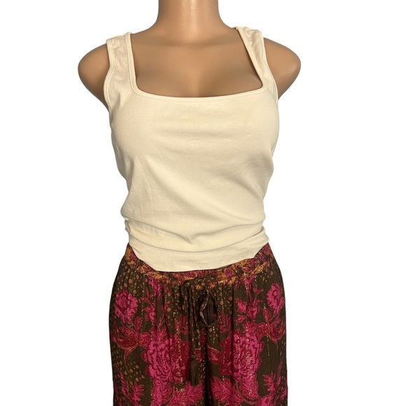 Intimately Free People Pink and Brown Metallic Wide Leg Boho Pants - Picture 4 of 10